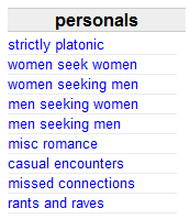 craigslist personals